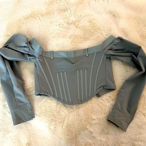 Maniere de Voir corset shirt cropped